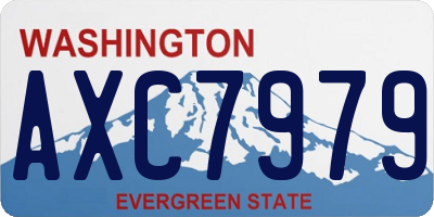 WA license plate AXC7979