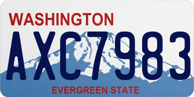 WA license plate AXC7983