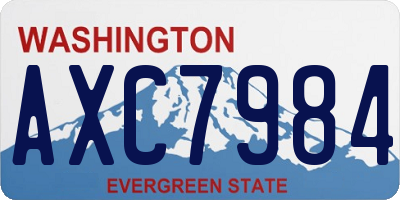 WA license plate AXC7984