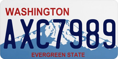 WA license plate AXC7989
