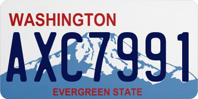 WA license plate AXC7991