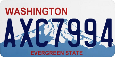 WA license plate AXC7994