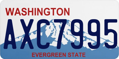 WA license plate AXC7995