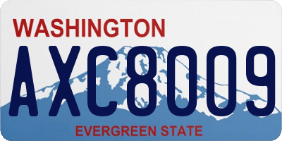 WA license plate AXC8009