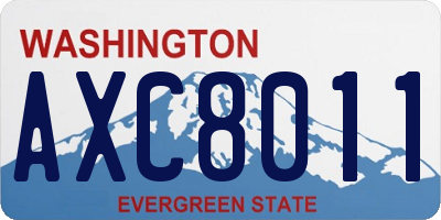 WA license plate AXC8011