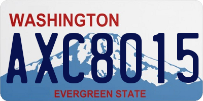 WA license plate AXC8015