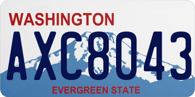 WA license plate AXC8043