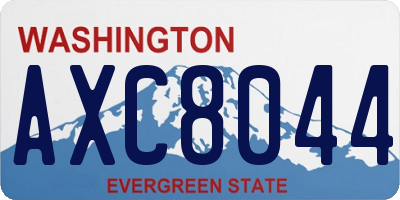 WA license plate AXC8044