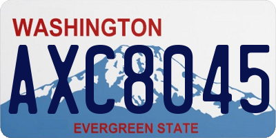 WA license plate AXC8045