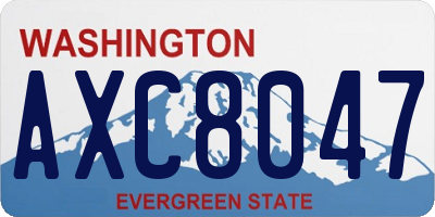 WA license plate AXC8047