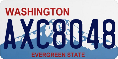 WA license plate AXC8048
