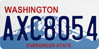WA license plate AXC8054