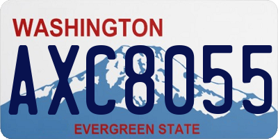 WA license plate AXC8055