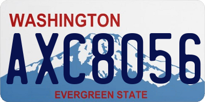 WA license plate AXC8056
