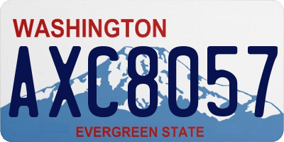 WA license plate AXC8057