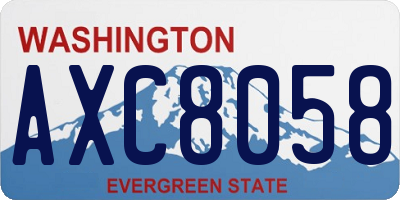 WA license plate AXC8058