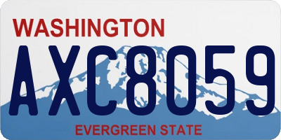 WA license plate AXC8059