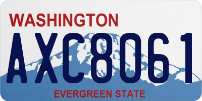 WA license plate AXC8061