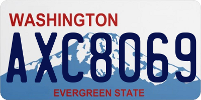 WA license plate AXC8069