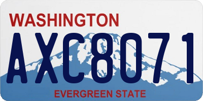 WA license plate AXC8071