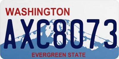 WA license plate AXC8073