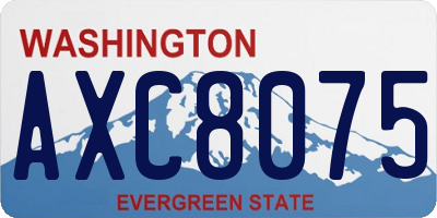 WA license plate AXC8075