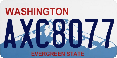WA license plate AXC8077