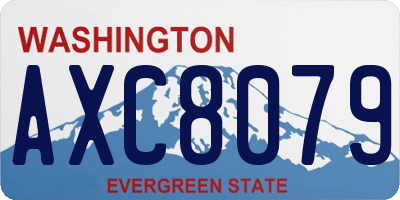 WA license plate AXC8079