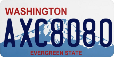 WA license plate AXC8080