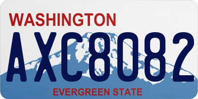 WA license plate AXC8082