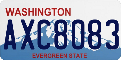 WA license plate AXC8083
