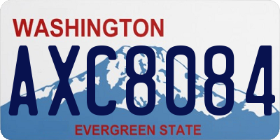 WA license plate AXC8084