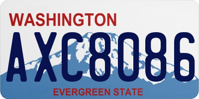 WA license plate AXC8086