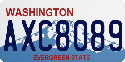 WA license plate AXC8089