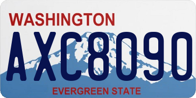 WA license plate AXC8090