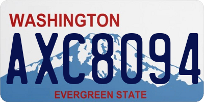 WA license plate AXC8094