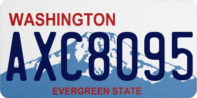 WA license plate AXC8095