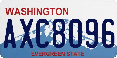 WA license plate AXC8096