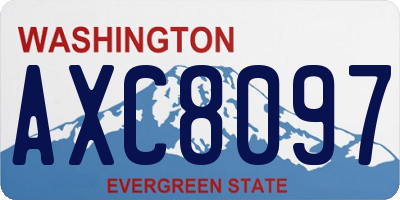 WA license plate AXC8097