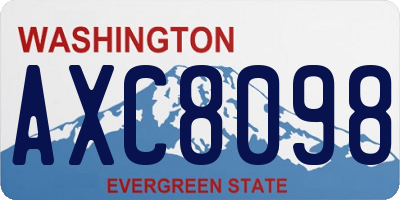 WA license plate AXC8098