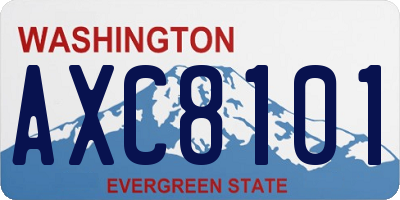 WA license plate AXC8101