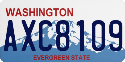 WA license plate AXC8109