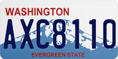 WA license plate AXC8110