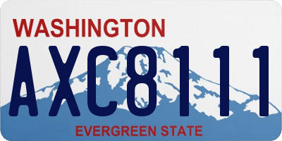 WA license plate AXC8111