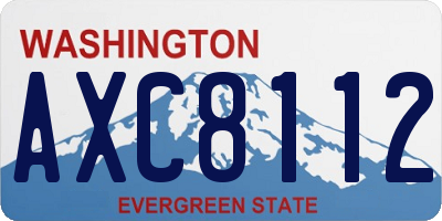 WA license plate AXC8112