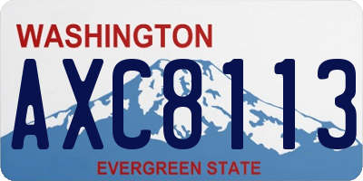 WA license plate AXC8113