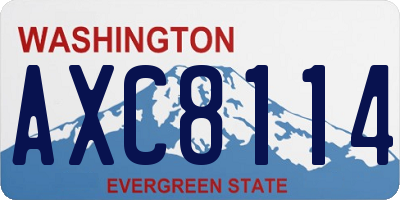 WA license plate AXC8114