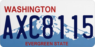 WA license plate AXC8115