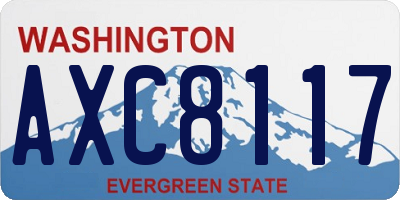 WA license plate AXC8117