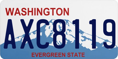 WA license plate AXC8119